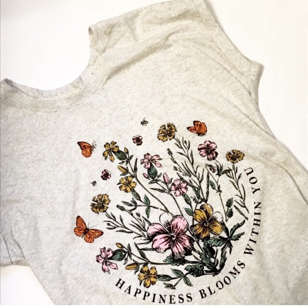 Recycled Threads| Floral Graphic Top